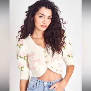 LOVESHACKFANCY Crop Sweater
